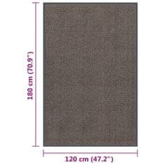 Vidaxl Predpražnik taftani 120x180 cm temno rjav