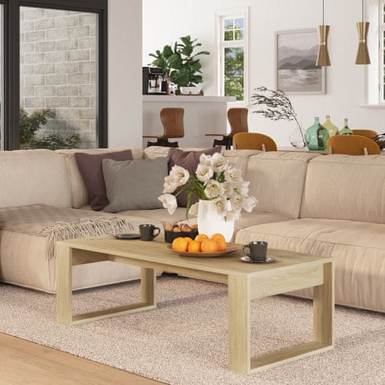 Greatstore Klubska mizica sonoma hrast 110x50x35 cm iverna plošča