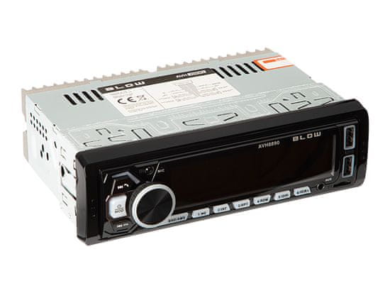 Blow 12V 1DIN RGB avtoradio 4x45W MP3 2x USB Bluetooth aplikacija
