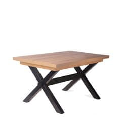 Homla HOMLA CROSS Zložljiva miza črna + catania 145-185x85x77 cm
