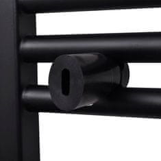 Vidaxl Kopalniški radiator z ravnimi cevmi 600x1160 mm črn