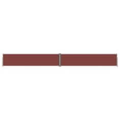 Greatstore Izvlečna stranska markiza, rjava, 140x1200 cm