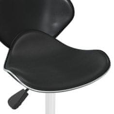 Vidaxl Barski stolček črno umetno usnje