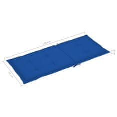 Vidaxl Blazine za vrtne stole 6 kosov kraljevsko modre 120x50x3 cm
