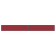 Greatstore Izvlečna stranska markiza, rdeča, 140x1200 cm