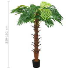 Greatstore Umetna palma cikas z loncem 160 cm zelena