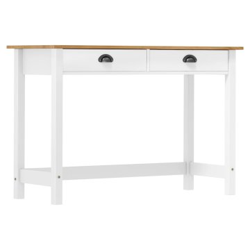 Vidaxl Konzolna mizica Hill z 2 predaloma 110x45x74 cm borovina