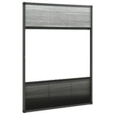 Greatstore Plise komarnik za okna aluminij 80x120 cm s senčilom