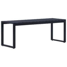 Vidaxl Vrtna klop 120,5 cm PS plošča črna