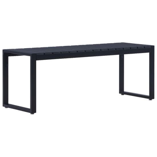 Vidaxl Vrtna klop 120,5 cm PS plošča črna