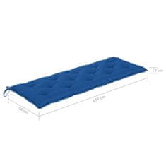 Vidaxl Vrtna klop za 3 osebe z blazino 150 cm siv evkaliptusov les