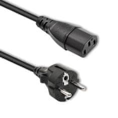 Qoltec IEC C13/SCHUKO napajalni kabel | 3x0,75 mm² | 1,8 m