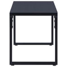 Vidaxl Vrtna klop 120,5 cm PS plošča črna