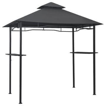 Vidaxl Paviljon za žar 240x150x255 cm antraciten iz jekla