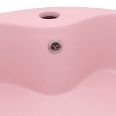 Vidaxl Razkošen umivalnik mat roza 36x13 cm keramičen