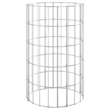 Vidaxl Okrogel gabion pocinkano jeklo Ø30x50 cm