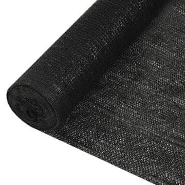 Vidaxl Zaščitna mreža črna 3,6x50 m HDPE 150 g/m²