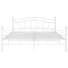 Vidaxl Posteljni okvir bel kovinski 140x200 cm