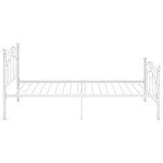 Vidaxl Posteljni okvir bel kovinski 90x200 cm