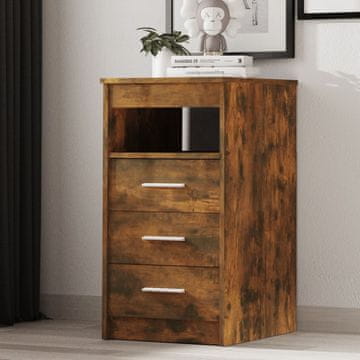 Vidaxl vidaXL Predalnik, dimljen hrast, 40x50x76 cm, material na osnovi lesa