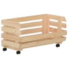 Vidaxl vidaXL Voziček za zelenjavo 57x30x80 cm masiven borov les