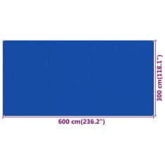Vidaxl Preproga za šotor 300x600 cm modra HDPE