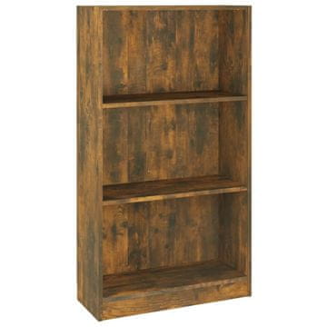 Vidaxl Knjižna omara dimljeni hrast 60x24x109 cm konstruiran les