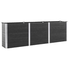 Vidaxl Visoka greda 300x100x91 cm WPC siva