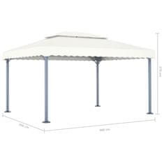 Greatstore Paviljon 400x300 cm krem aluminij