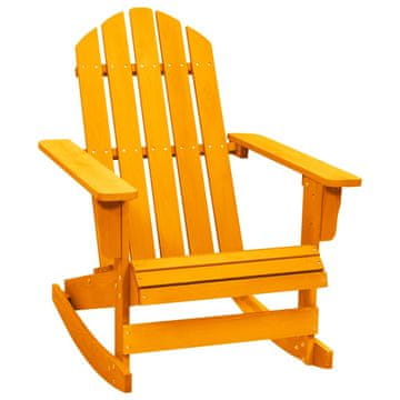 Vidaxl vidaXL Vrtni gugalni stol Adirondack iz jelkinega lesa oranžne barve