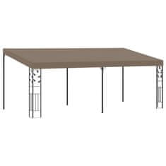 Vidaxl Paviljon za namestitev na steno 6x3x2,5 m taupe