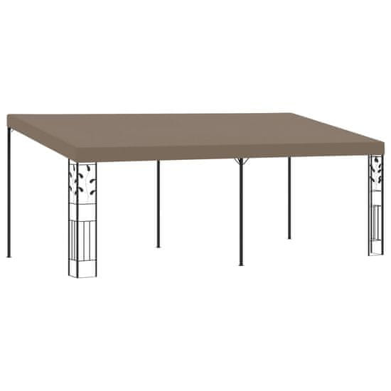 Vidaxl Paviljon za namestitev na steno 6x3x2,5 m taupe