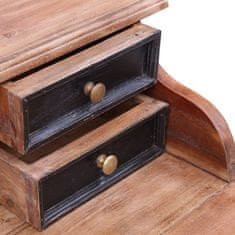 Vidaxl Pisalna miza s predali 90x50x101 cm trden predelan les