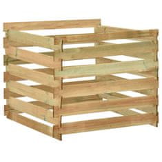 Vidaxl Vrtni kompostnik iz letvic 100x100x80 cm impregnirana borovina