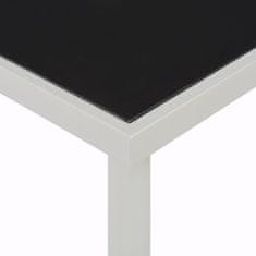 shumee Vrtna miza črna 220x90x74,5 cm jeklo