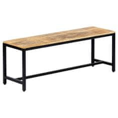 Vidaxl Jedilna klop 120 cm trden robusten mangov les