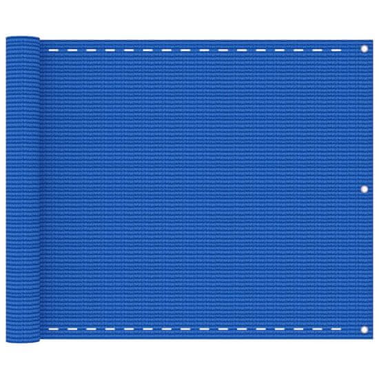 Vidaxl Balkonsko platno modro 75x400 cm HDPE