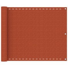 Vidaxl Balkonsko platno oranžno 75x600 cm HDPE