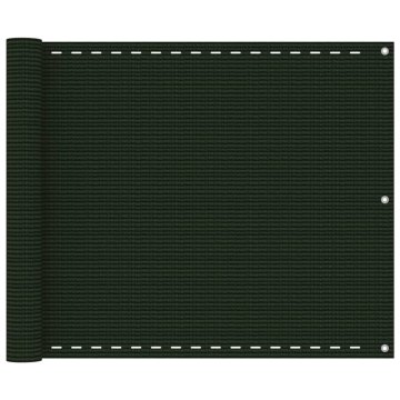 Vidaxl Balkonsko platno temno zeleno 75x300 cm HDPE