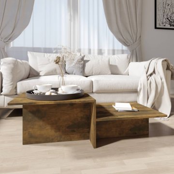 Vidaxl Kavna mizica, dimni hrast, 111,5x50x33 cm