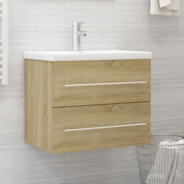 Vidaxl Omarica za umivalnik sonoma hrast 60x38,5x48 cm iverna plošča