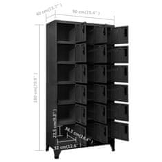 Vidaxl Omara s ključavnico antracit 90x40x180 cm jeklo