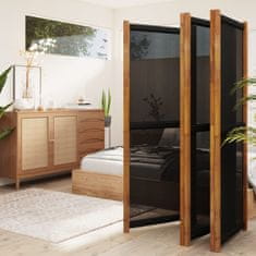 Vidaxl Paravan 5-delni črn 350x180 cm
