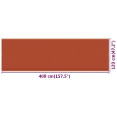 Greatstore Balkonsko platno oranžno 120x400 cm HDPE