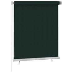 Vidaxl Zunanje rolo senčilo 120x140 cm temno zeleno HDPE