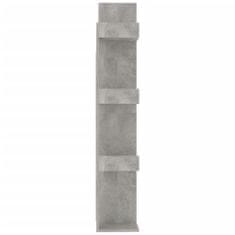 shumee Knjižna omara betonsko siva 48x25,5x140 cm iverna plošča