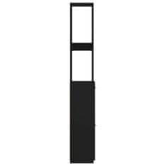 shumee Kopalniška omarica črna 25x25x170 cm iverna plošča