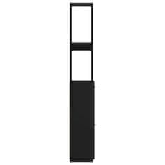 Vidaxl Kopalniška omarica črna 25x25x170 cm iverna plošča