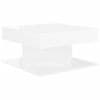 Klubska mizica visok sijaj bela 57x57x30 cm iverna plošča