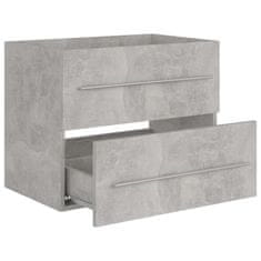 Vidaxl Omarica za umivalnik betonsko siva 60x38,5x48 cm iverna plošča